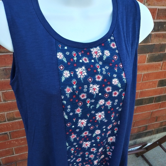 St. John's Bay Sleeveless Floral A-Line Dress - Picture 3 of 6